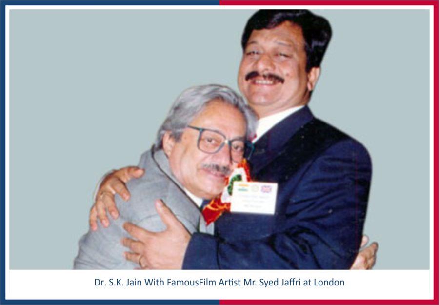 Dr. SK Jain with Famous film artist Mr. Syed Jafri at London
