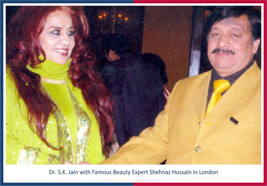 Dr. S.K Jain with famous beauty expert Shahnaz Husain in London